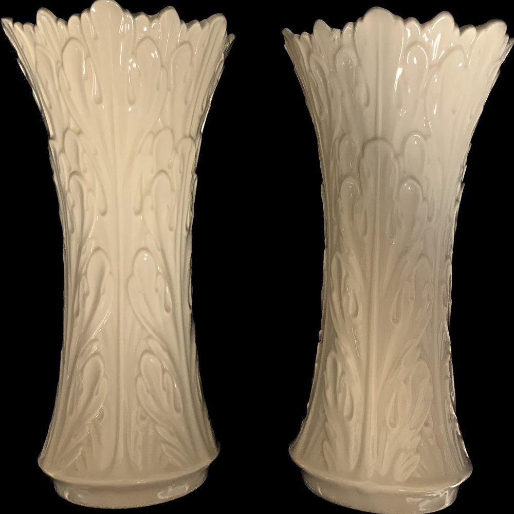 Vintage LENOX Woodland Collection Vase Handcrafted Made in USA 8” collectible